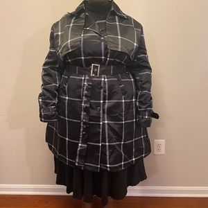 Rebdolls Plaid Trench Coat
